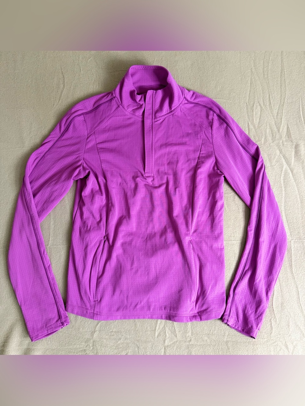 Mondetta Performance + Luxury Women’s 1/4 Zip Pullover Purple Long Sleeve Size S